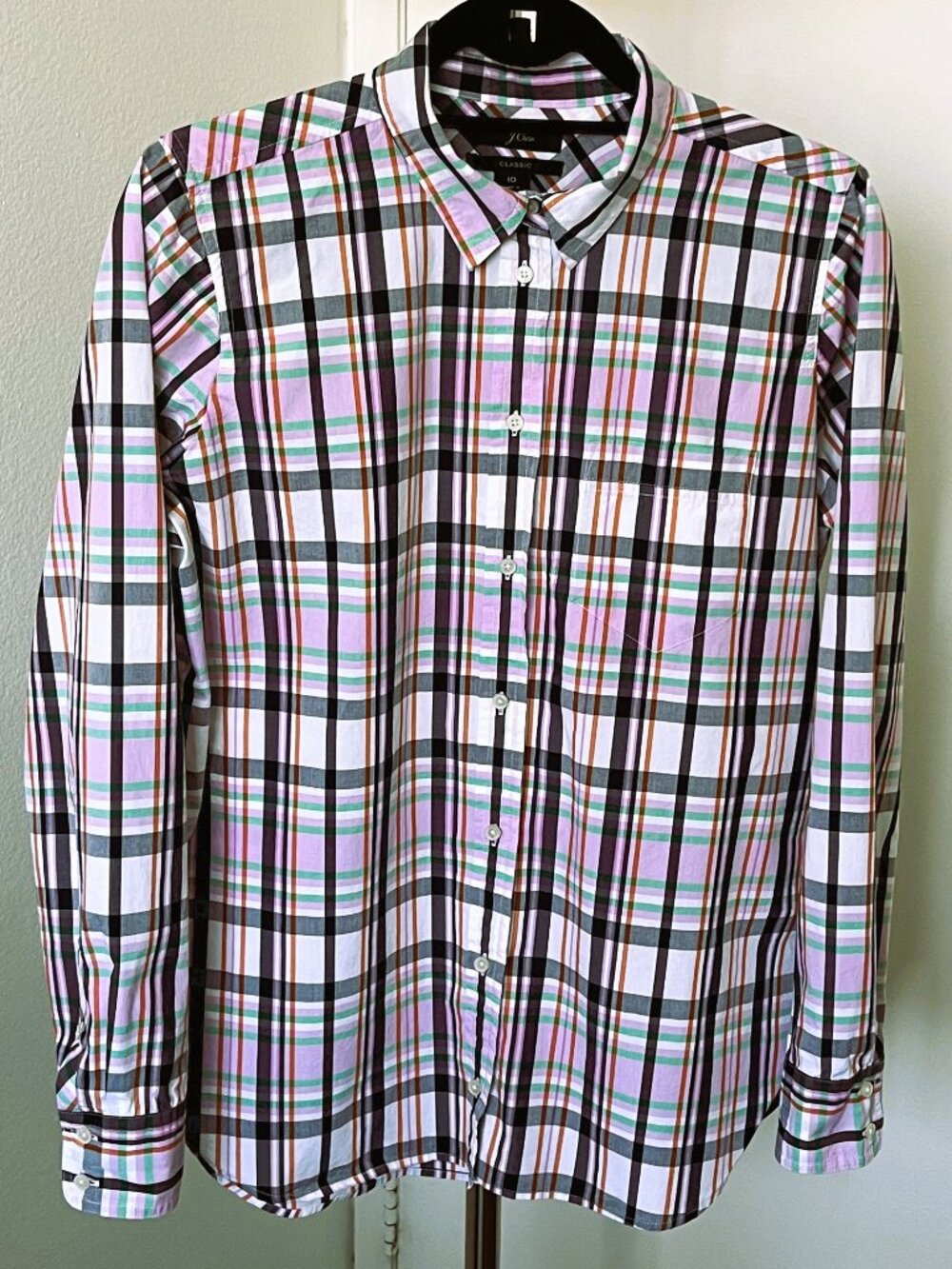 J.Crew  Women’s Striped Shirt Long Sleeve Size 10 100% Cotton